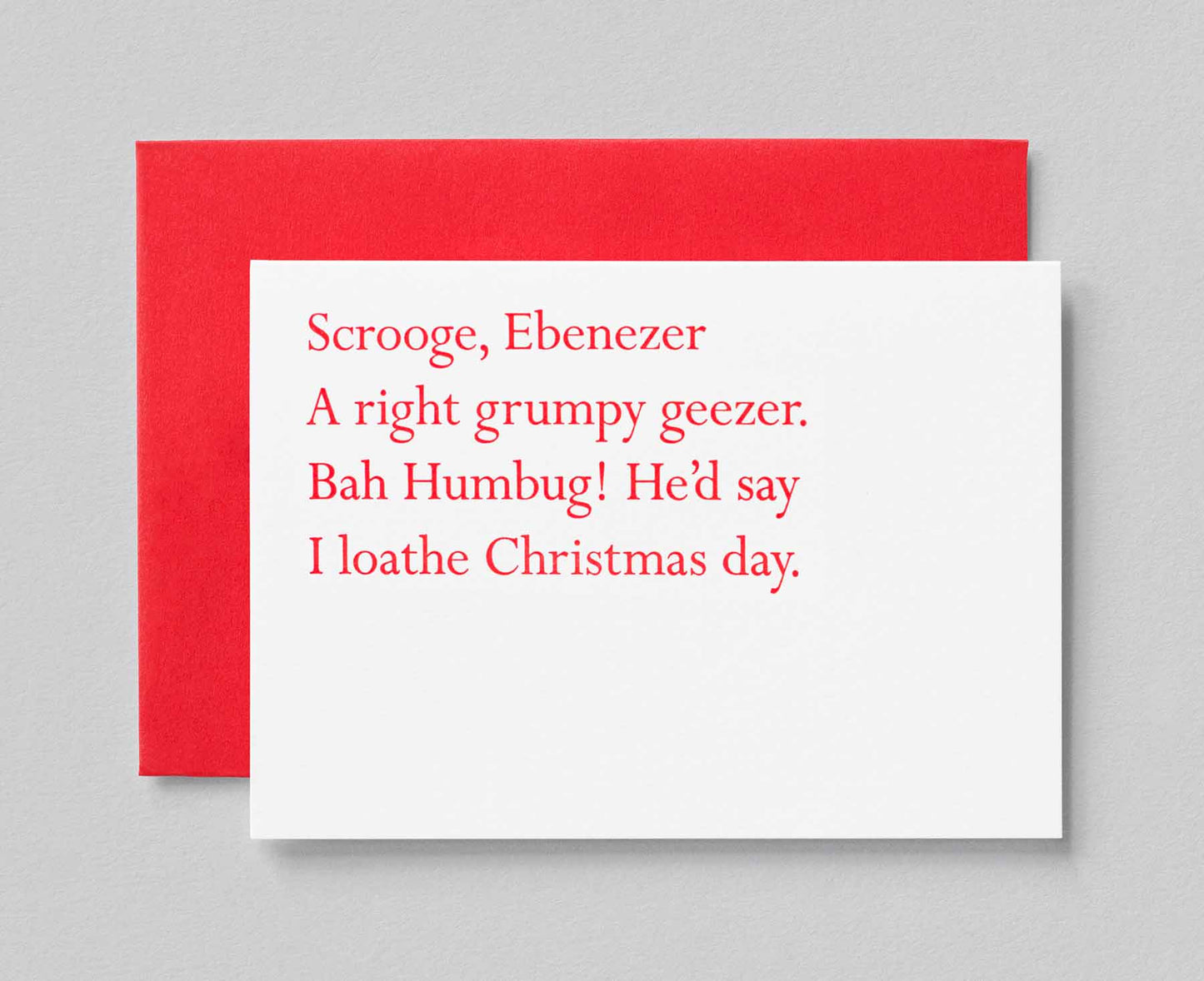 Scrooge Clerihew Christmas Card