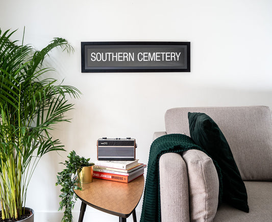 Southern Cemetery Framed Bus Blind