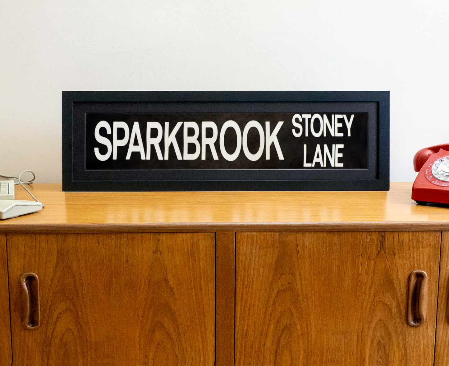 Sparkbrook Stoney Lane 1990s framed original bus blind