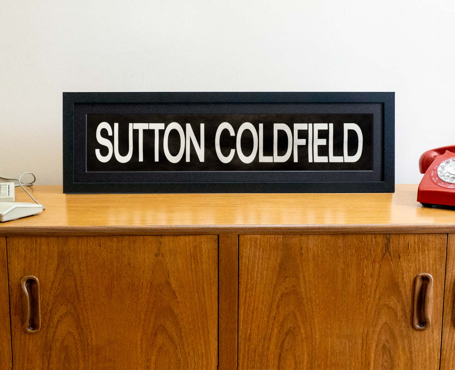 Sutton Coldfield 1990s framed original bus blind