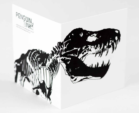 T-Rex Dinosaur Letterpress card