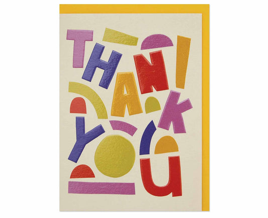 Thank You Big Bold embossed card