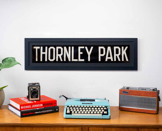 Thornley Park 1960s Framed Bus Blind