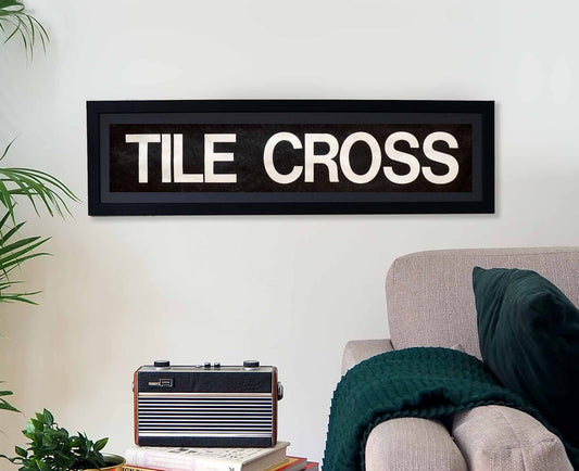 Tile Cross Framed Bus Blind