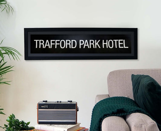 Trafford Park Hotel Framed Bus Blind