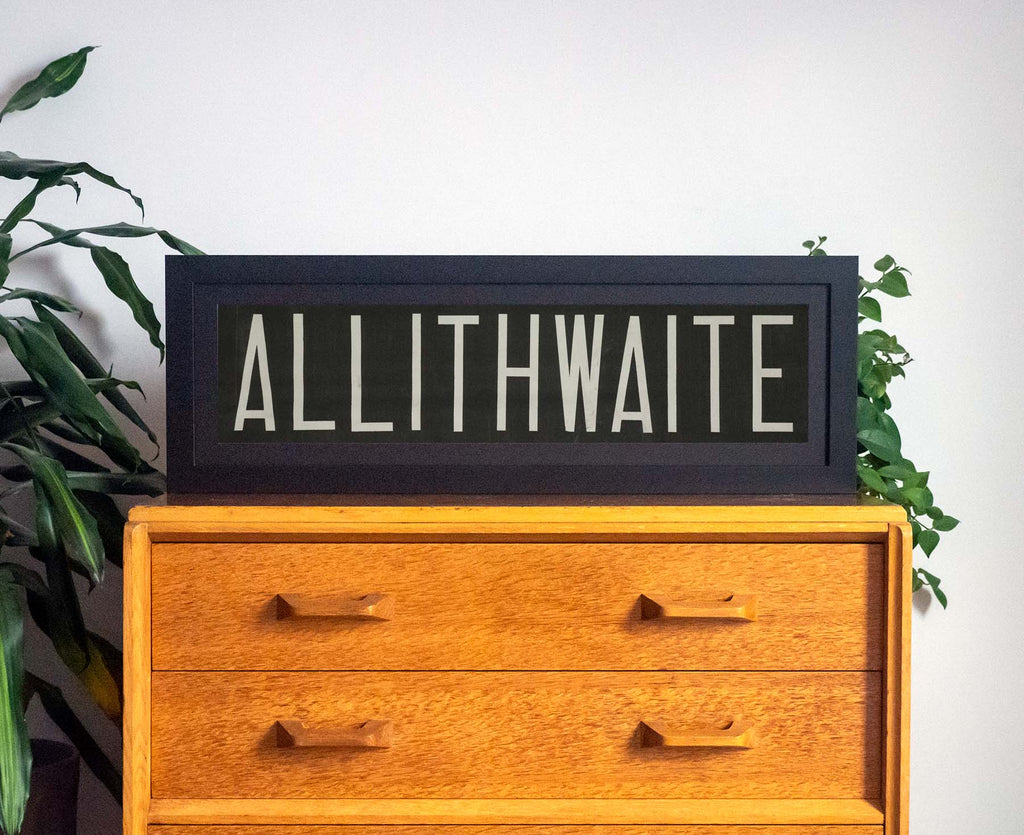 Allithwaite 1960s Framed Bus Blind