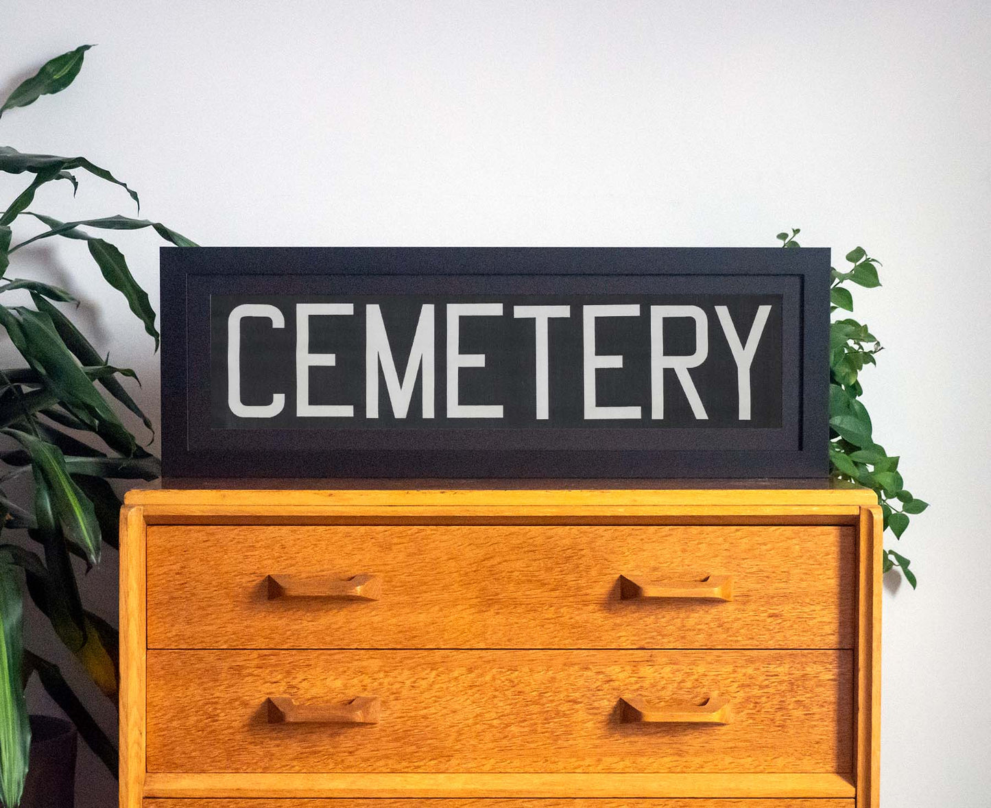 Cemetery 1960s Framed Bus Blind