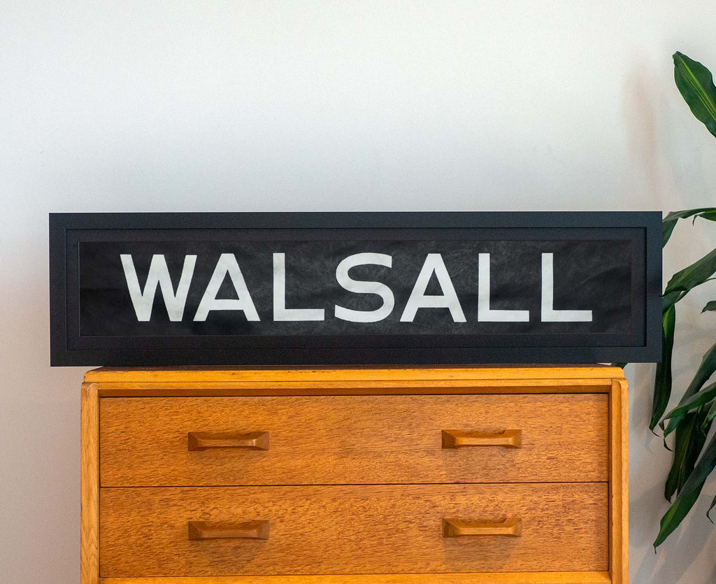 Walsall 1986 Framed Bus Blind