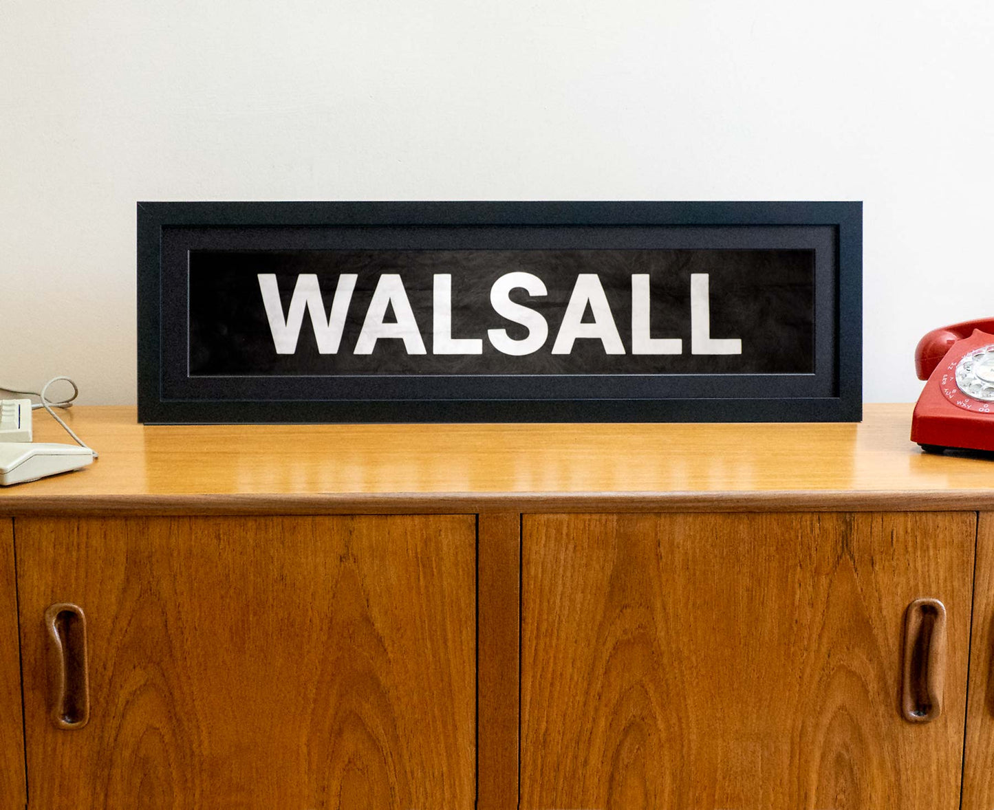 Walsall 1980s framed original bus blind