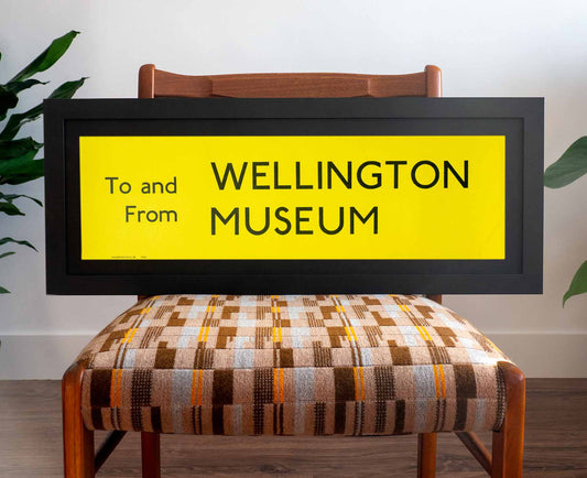 Wellington Museum Framed Yellow London Bus Blind