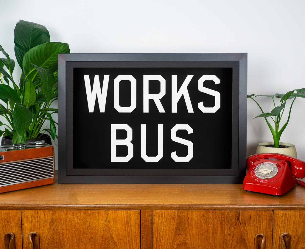 Works Bus 1969 Framed Bus Blind