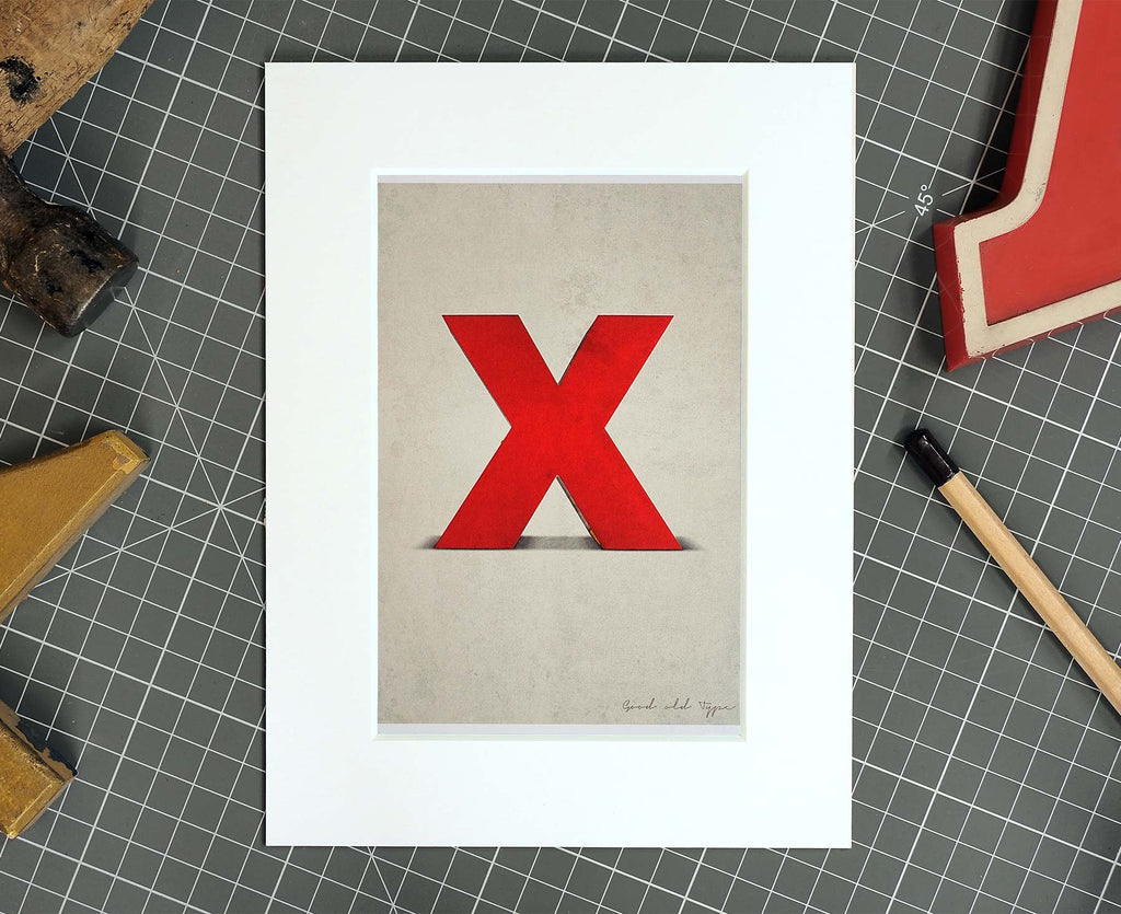 Letter X Salvaged Signage postcard