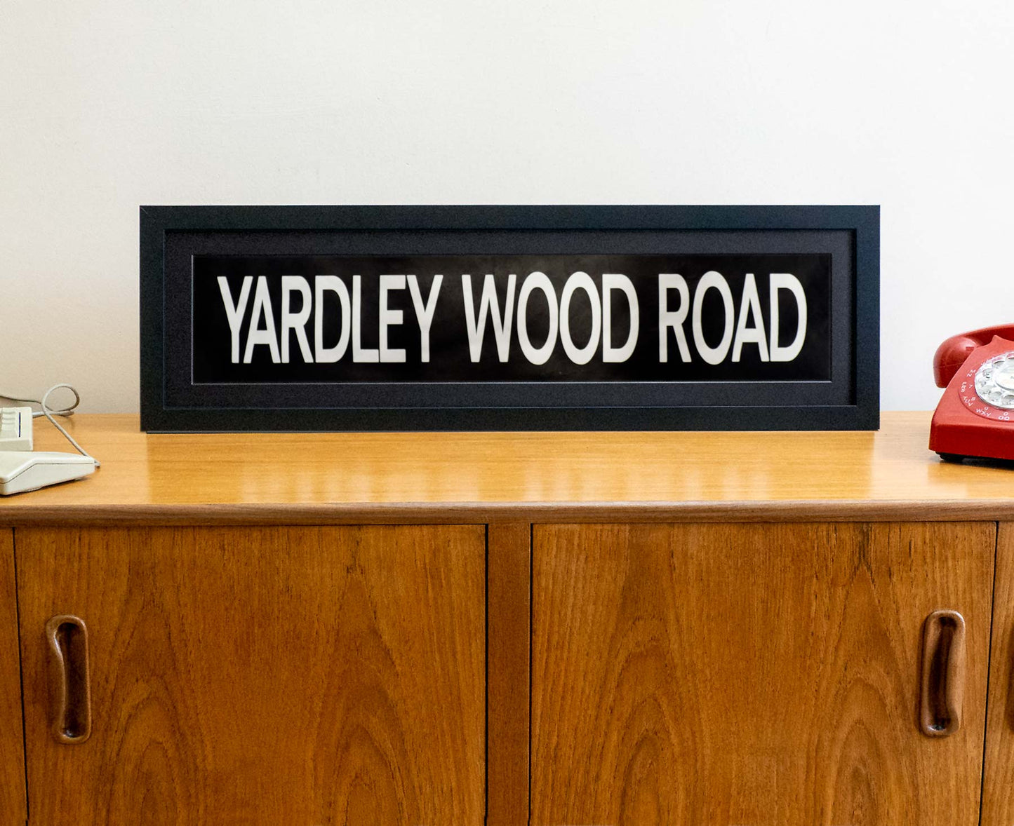 Yardley Wood Road 1990s framed original bus blind