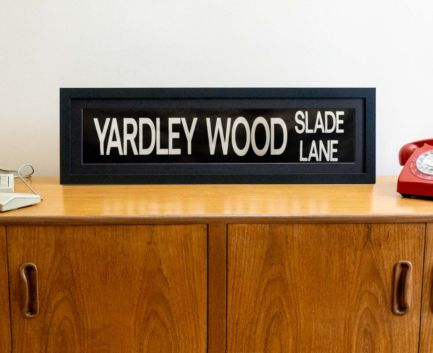 Yardley Wood Slade Lane 1990s framed original bus blind