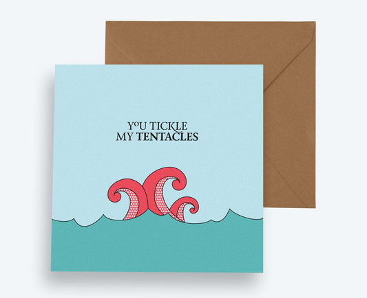 You Tickle My Tentacles Ahoy Matey card