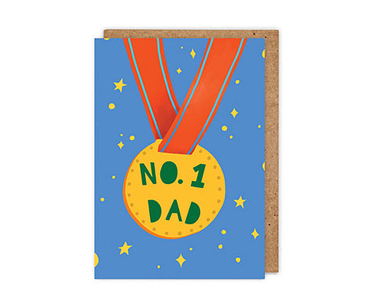 No.1 Dad Medal Father's Day card