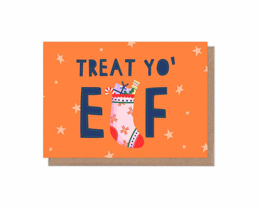 Treat Yo' Elf Christmas Card