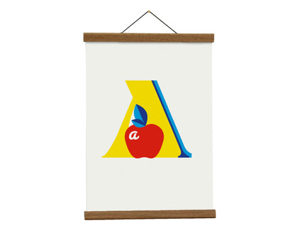 Letter A apple print