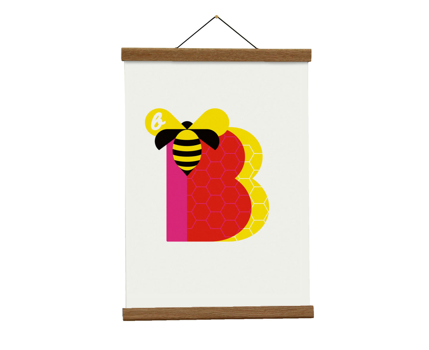Letter B bee print