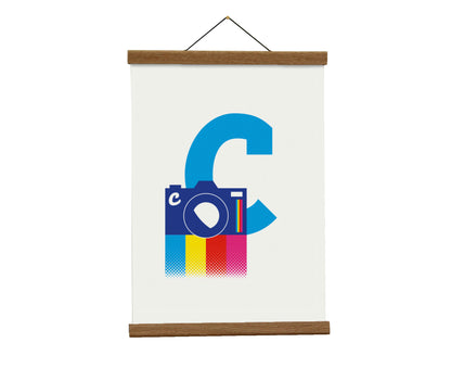 Letter C camera print