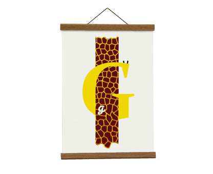 Letter G giraffe print