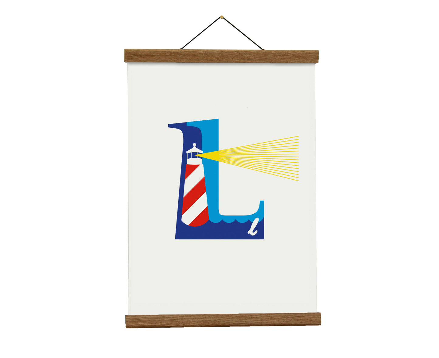 Letter L lighthouse print