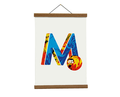 Letter M marble print
