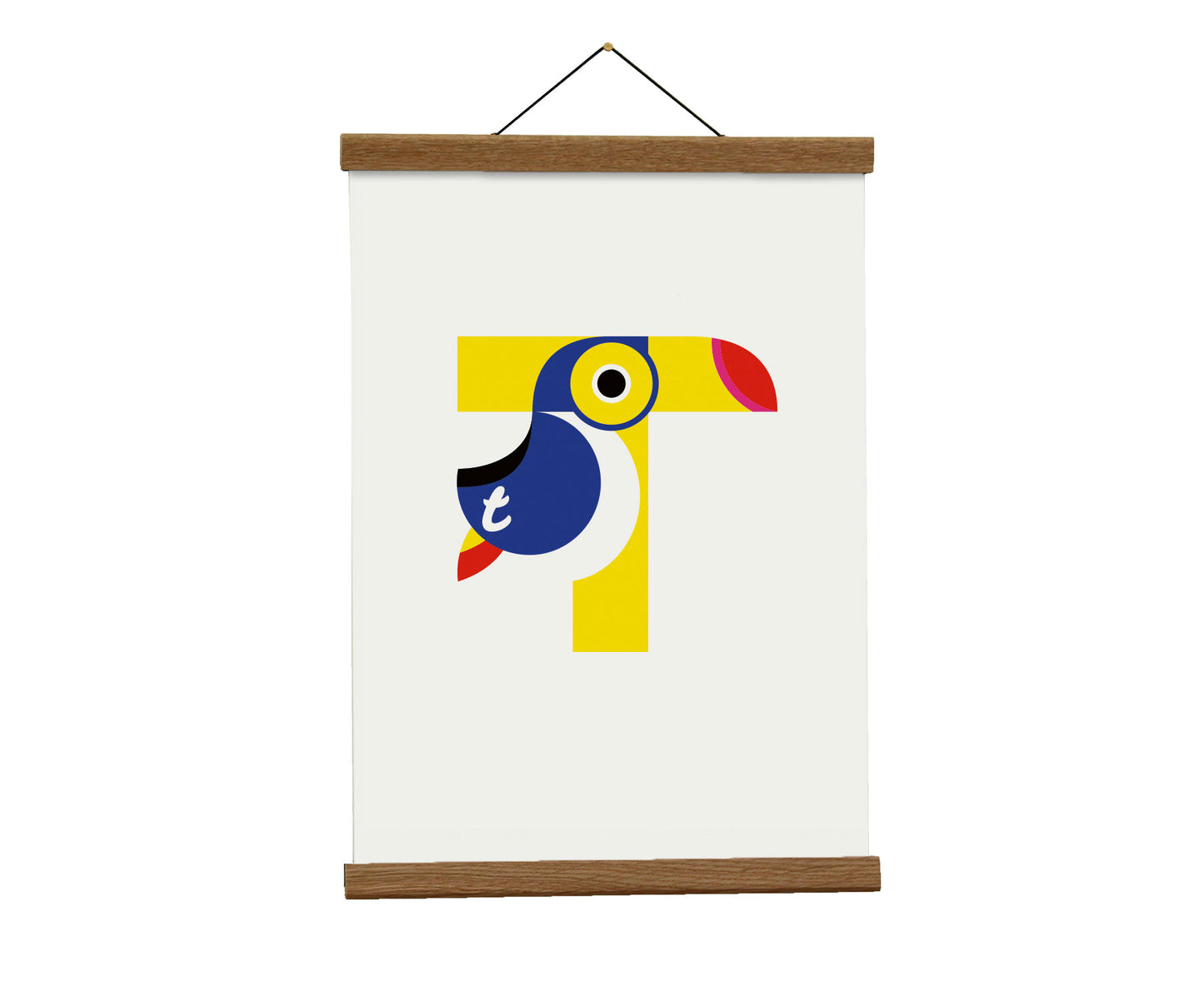 Letter T toucan print
