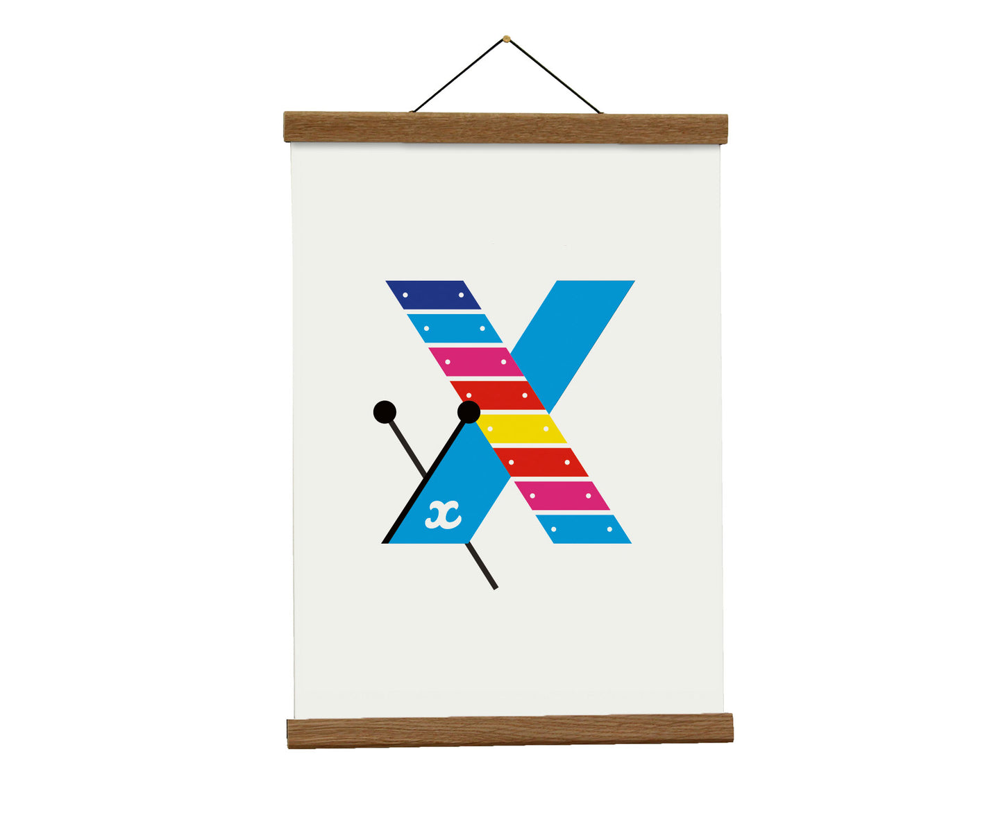 Letter X xylophone print