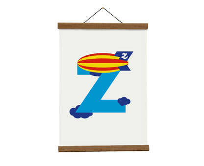 Letter Z zeppelin print