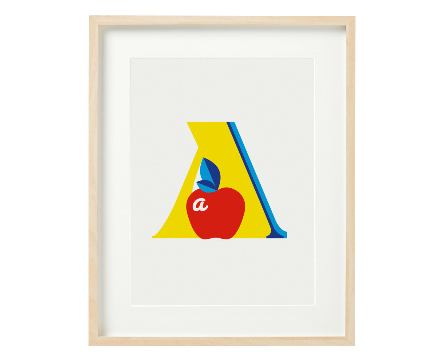 Letter A apple print