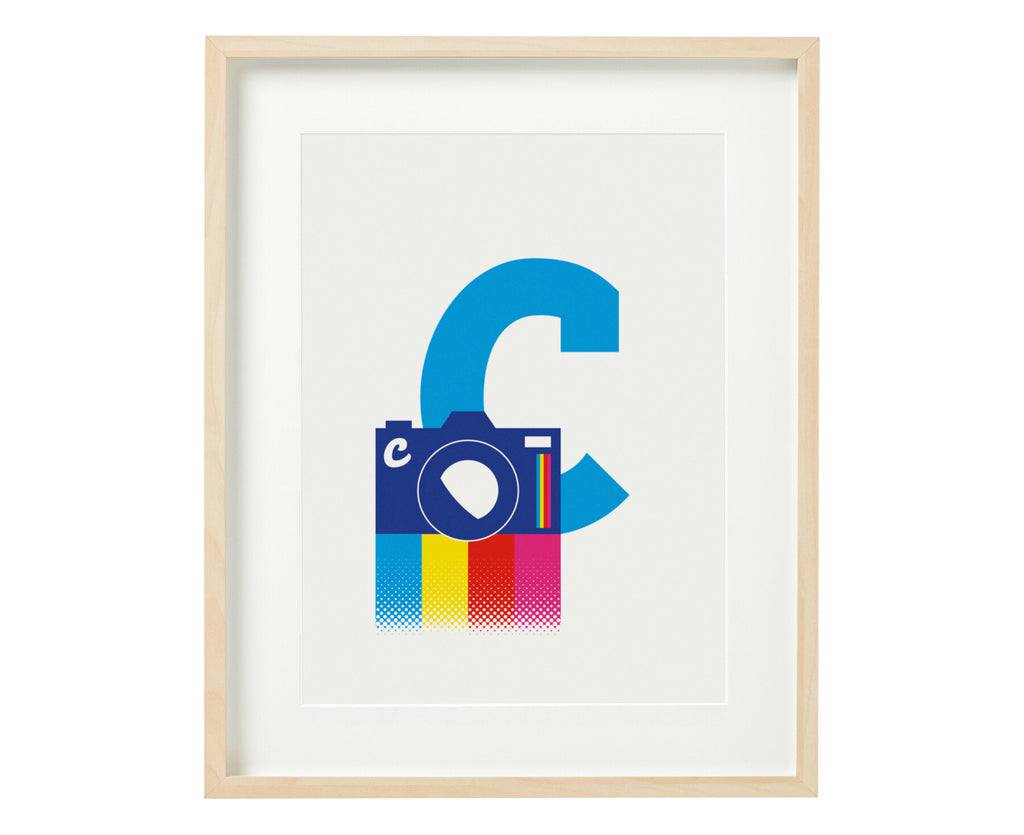 Letter C camera print