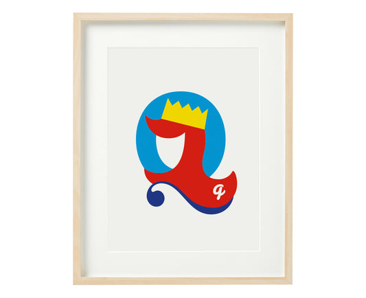 Letter Q queen print