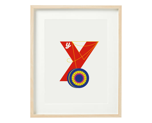 Letter Y yoyo print
