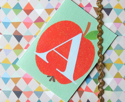 A for Apple Mini Letter Card