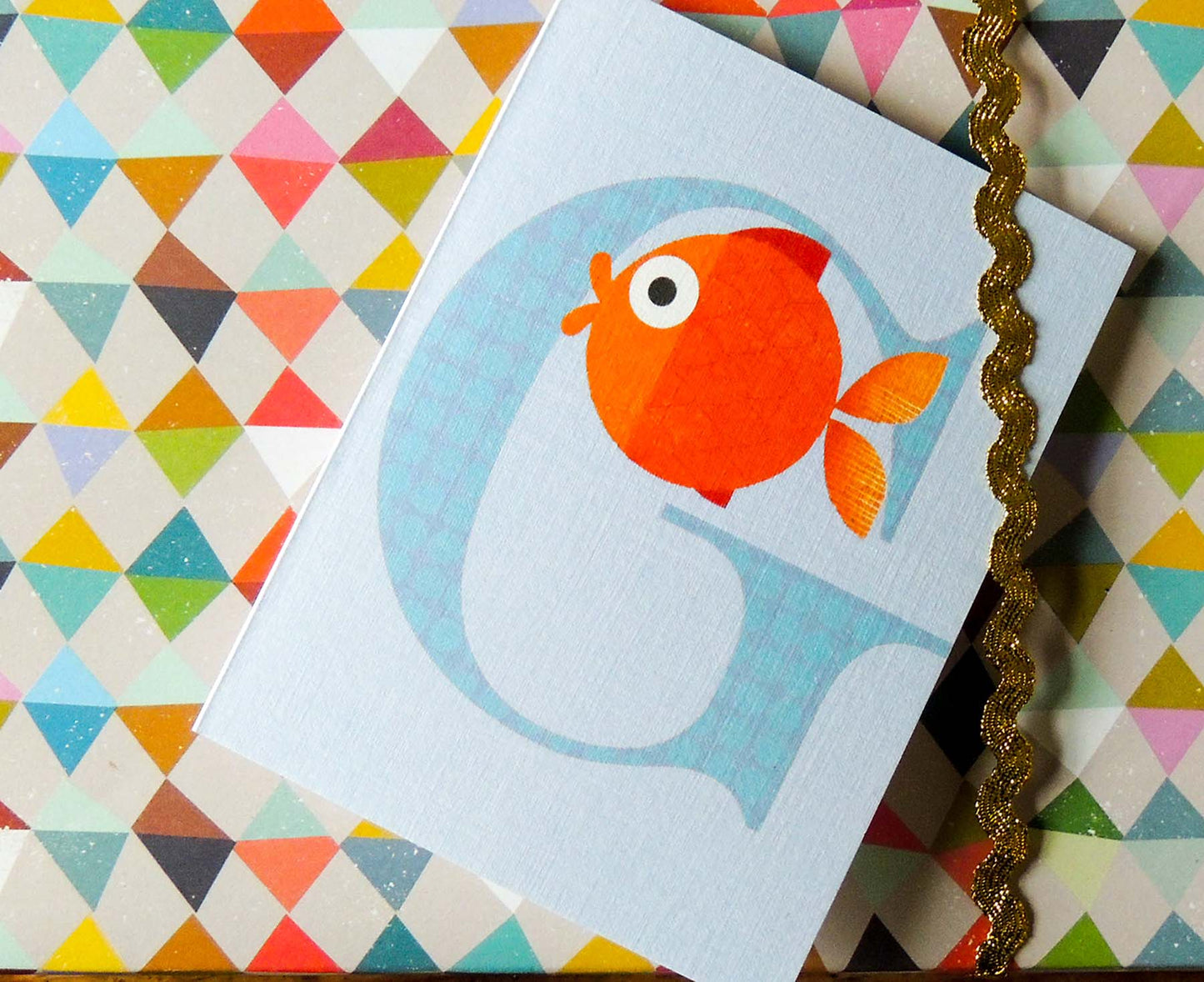 G for Goldfish Mini Letter Card